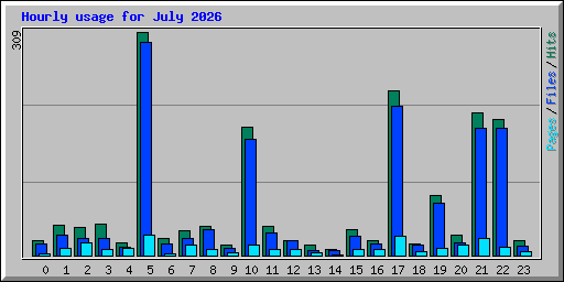 Hourly usage for July 2026